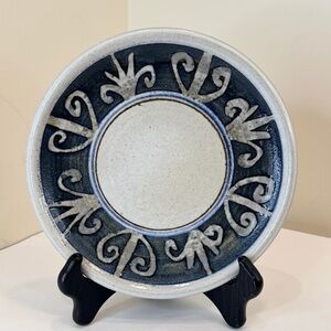 Vintage Modern 70s David Greer Studio Pottery Plate Platter Dish Signed Numbered